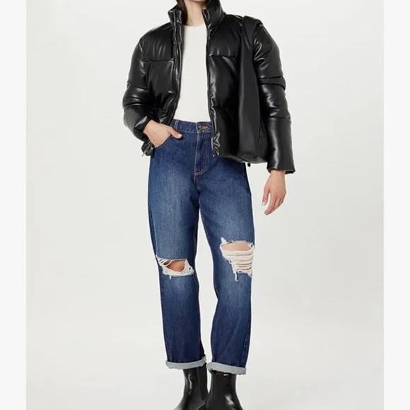 The Drop Women's Priscilla Vegan Leather Puffer - Small - Picture 1 of 6